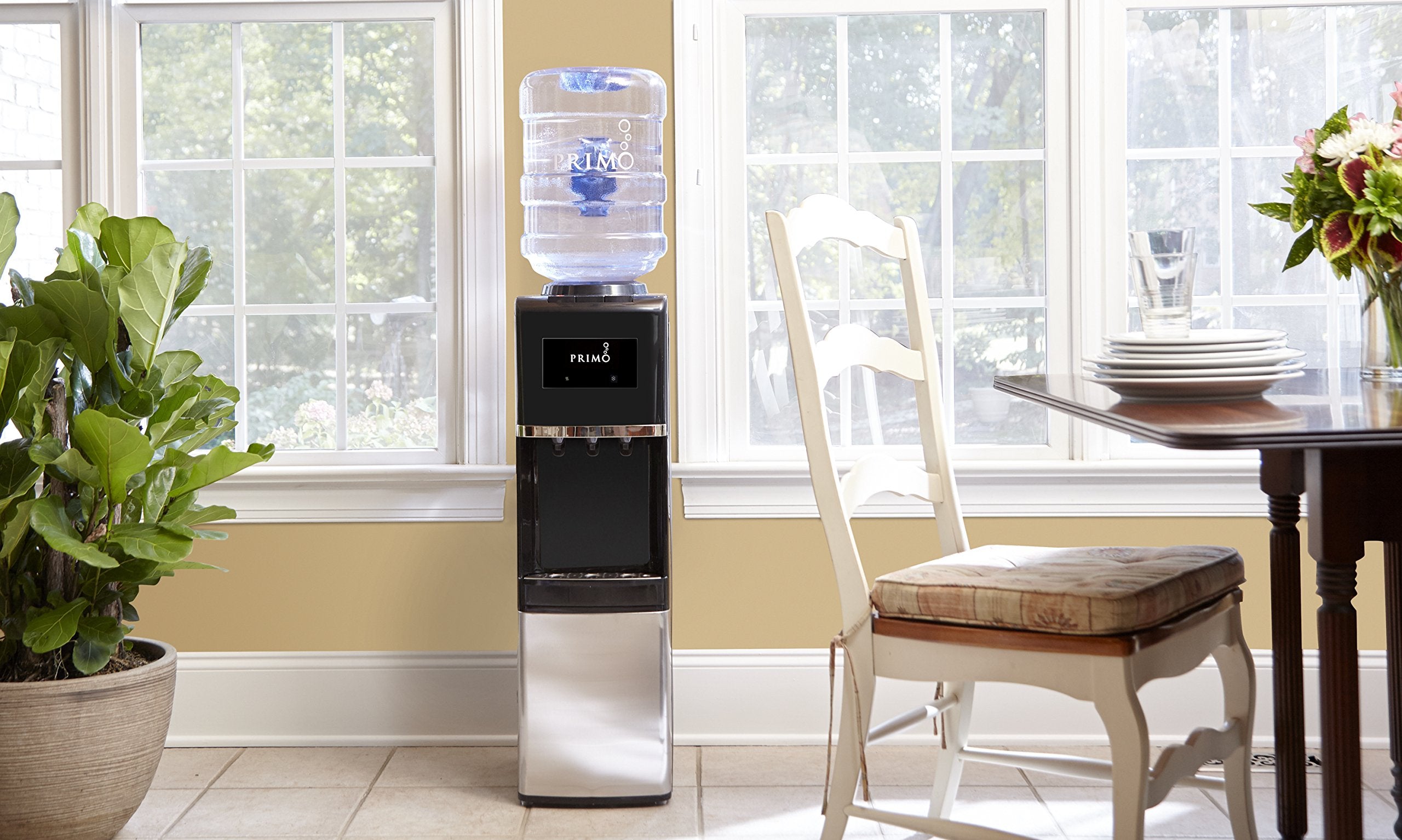 Primo Top-Loading Water Dispenser - 3 Temp (Hot-Cool-Cold) Water Cooler Water Dispenser For 5 Gallon Bottle Wchild-Resistant Saf